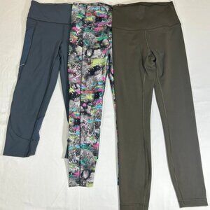 Lululemon Women’s Leggings Size 4 Bundle of 3 High Rise Athletic Yoga Capri